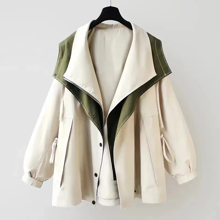 ELENA ELEGANTE TRENCH BICOLORE