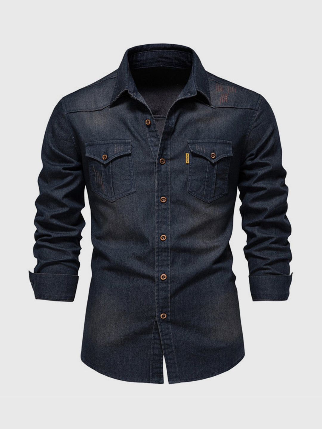 Mazzaro - Camicia in denim a maniche lunghe